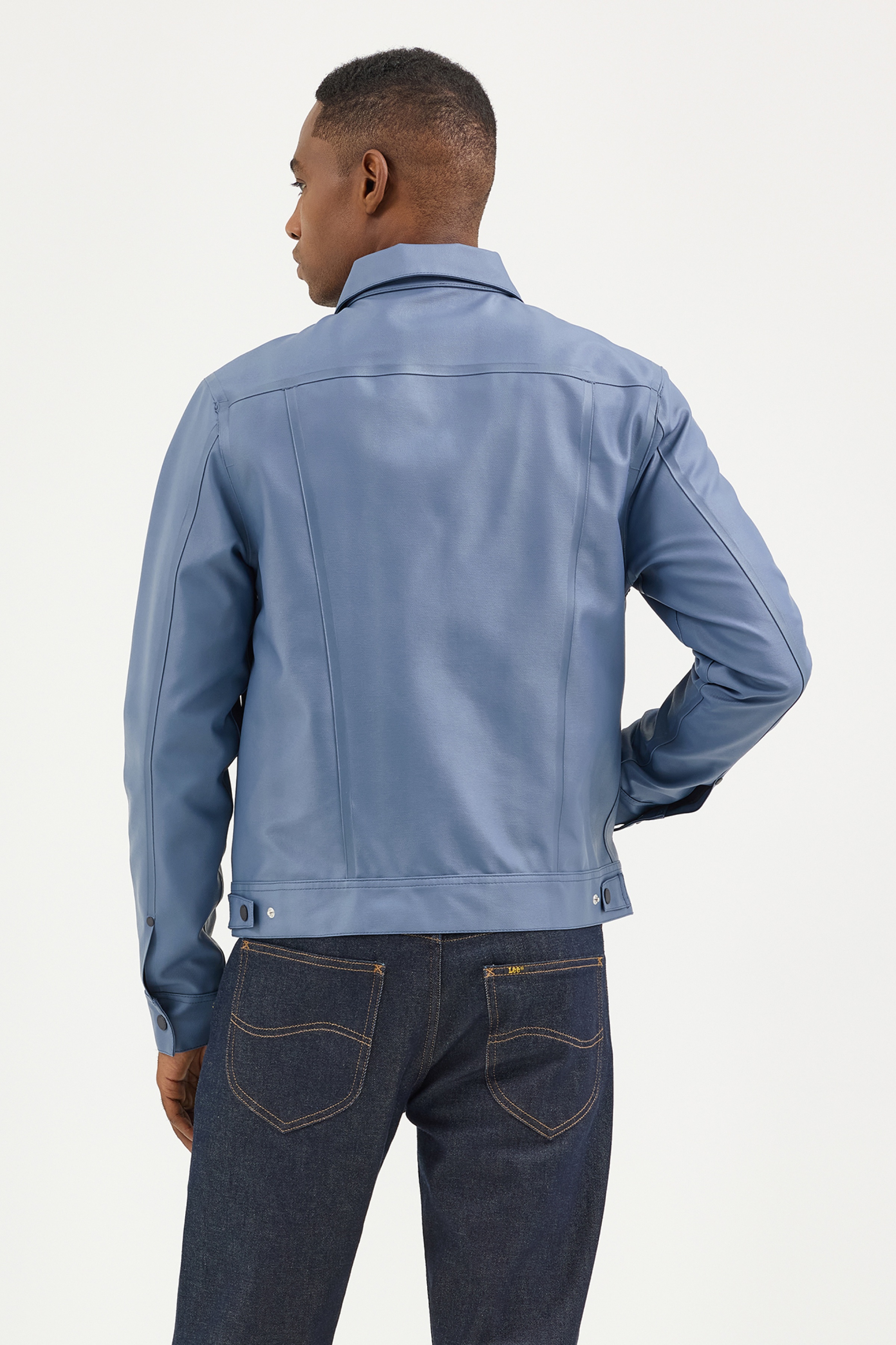 Men's Lee® x STUTTERHEIM Storm Rider™ Jacket Ash Blue - 4