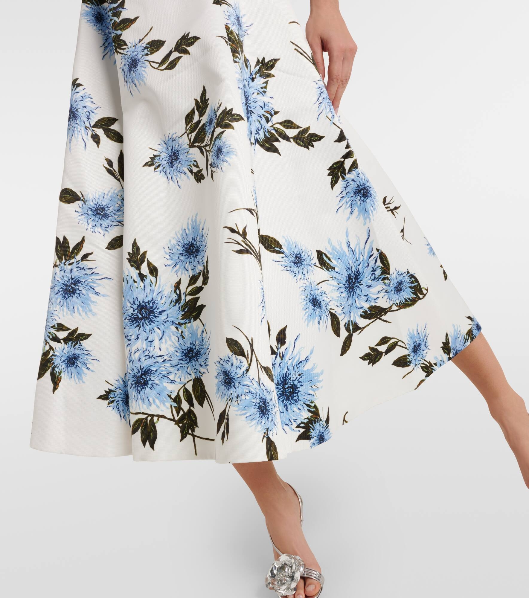Mara floral taffeta faille midi dress - 5