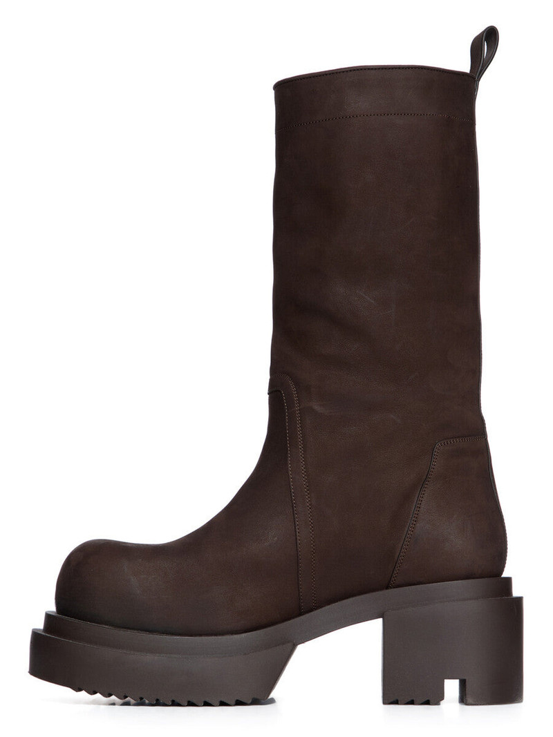 Rick Owens 60mm platform leather boots outlook