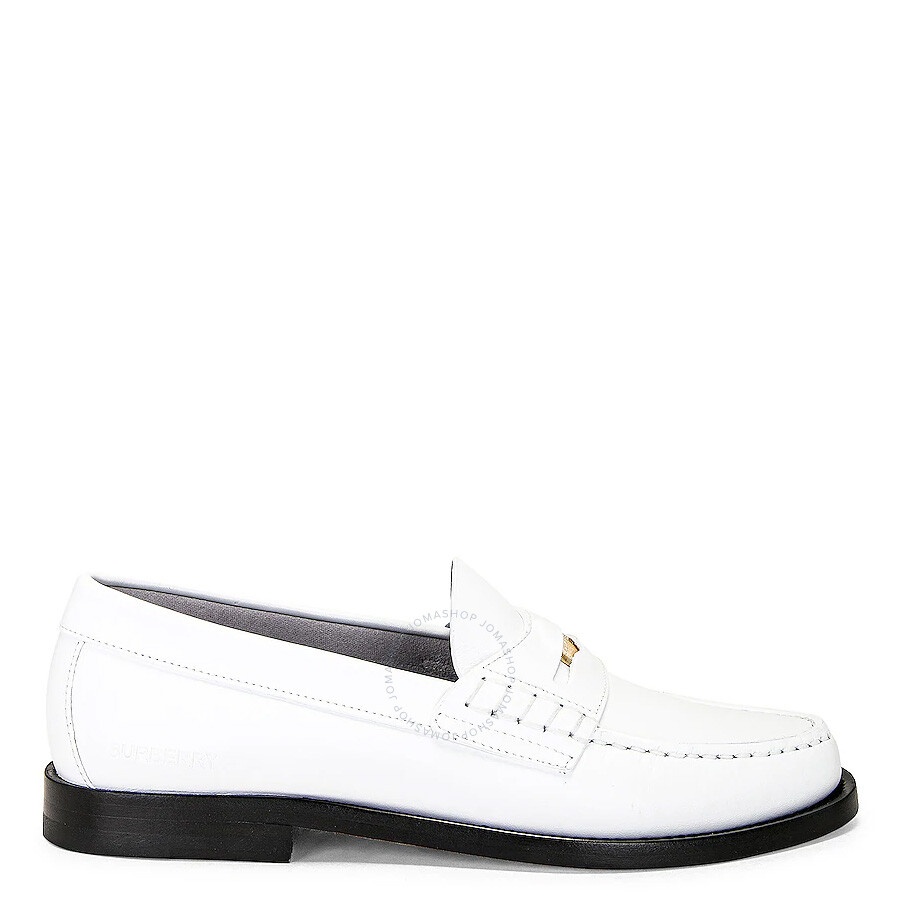 Burberry Logo-Detail Leather Penny Loafers - 1