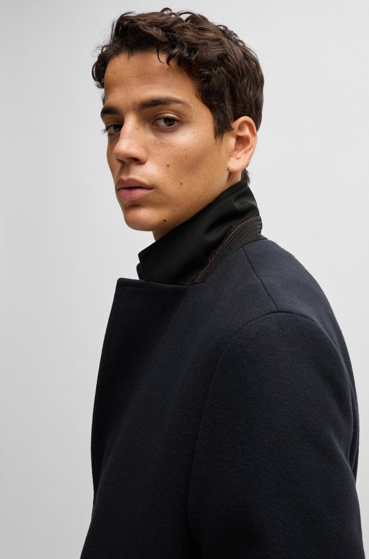 REGULAR-FIT COAT IN WOOL - 6
