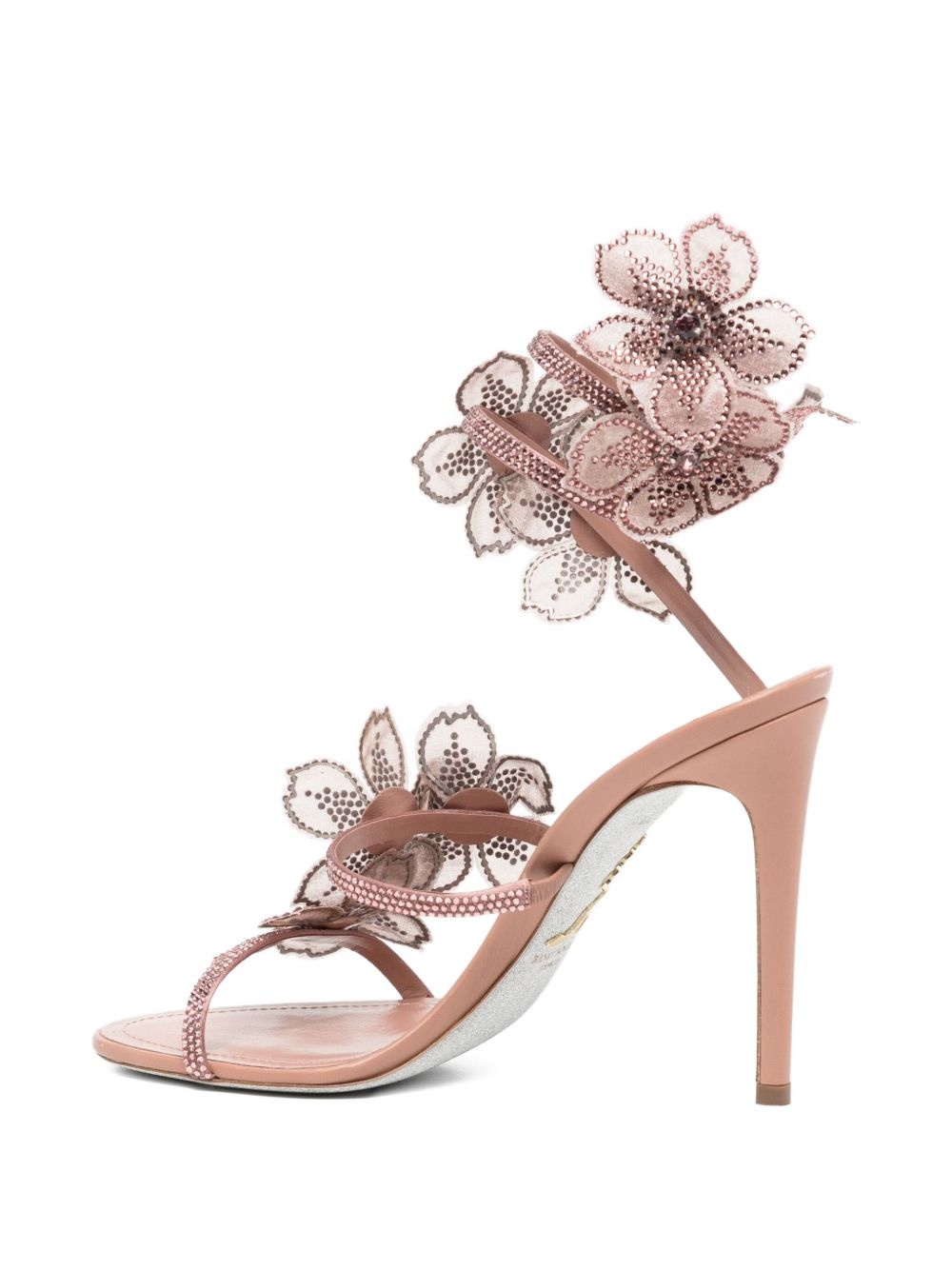 110mm floral-embellished sandals - 3