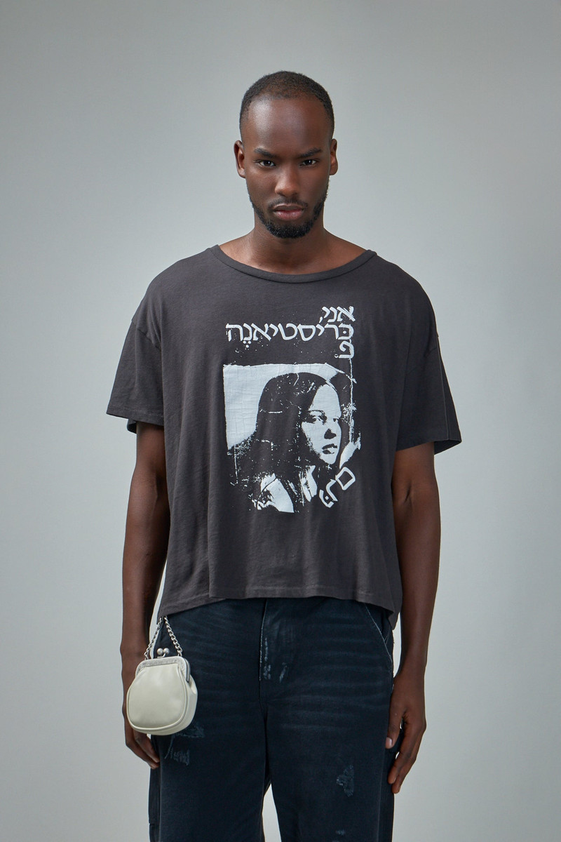 Christiane F Faded Black T-Shirt 1