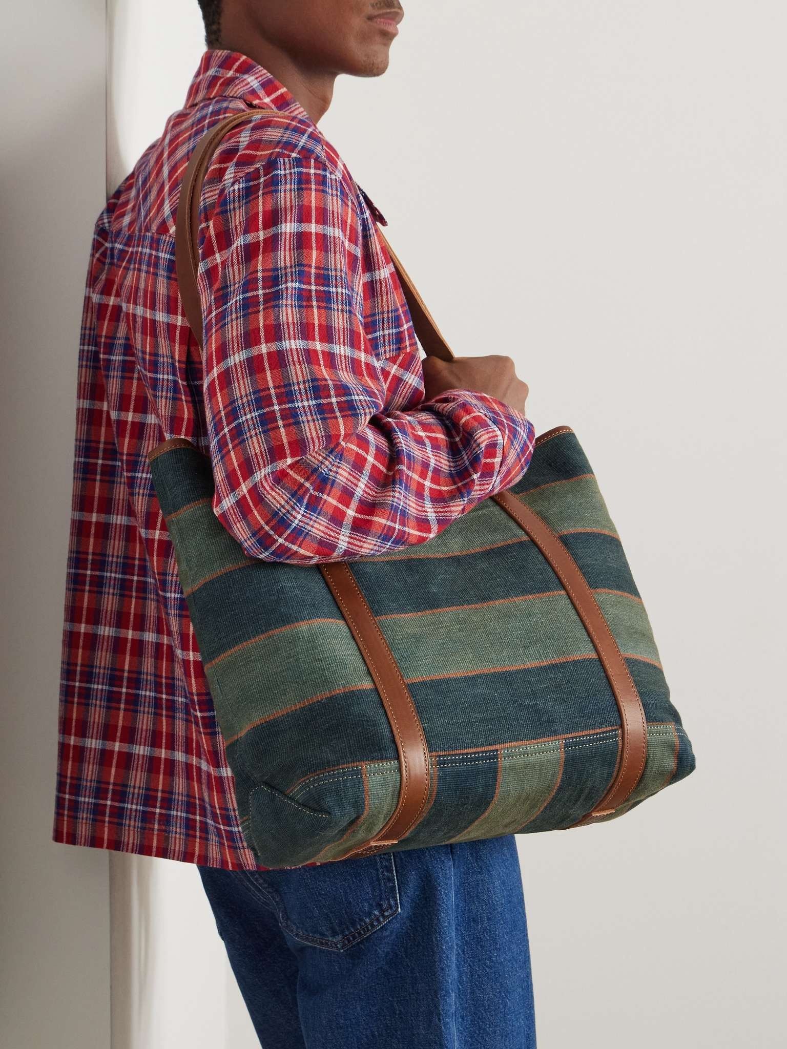 RRL 　 Indigo Striped Patchwork Tote Indigo Striped Patchwork Tote