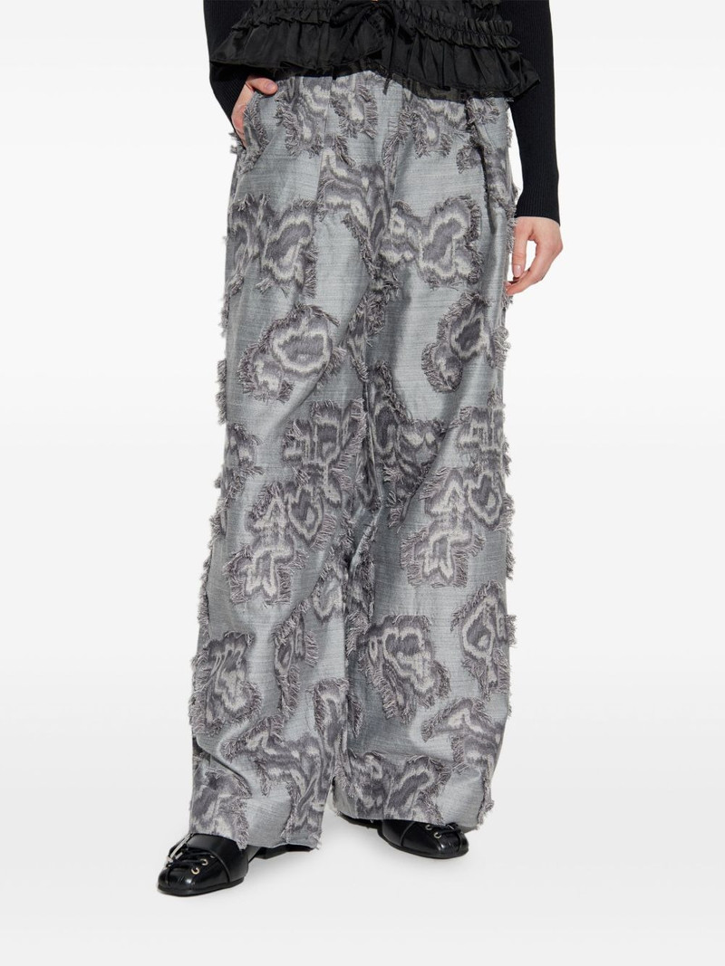 frayed floral palazzo pants 3