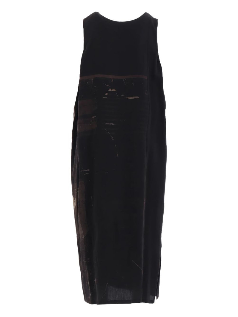 Y's printed sleeveless midi dress outlook