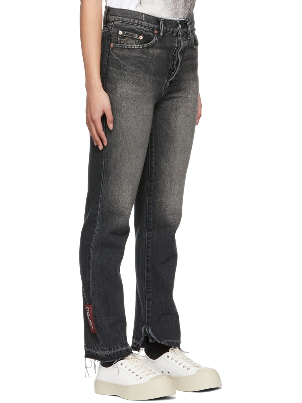 Black Recycled Straight-Leg Jeans - 2