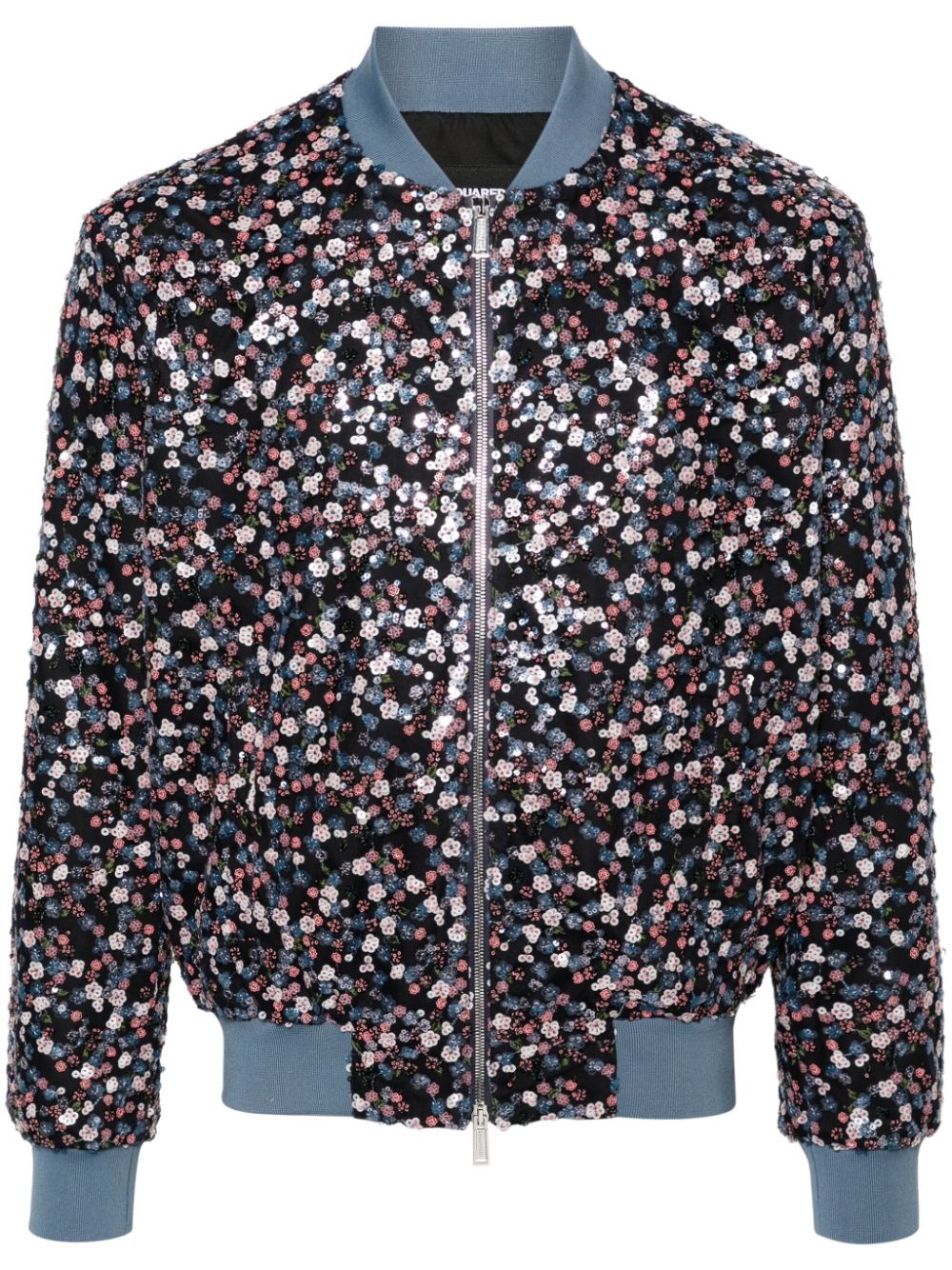 Blossoms floral-embroidery sequinned jacket - 1