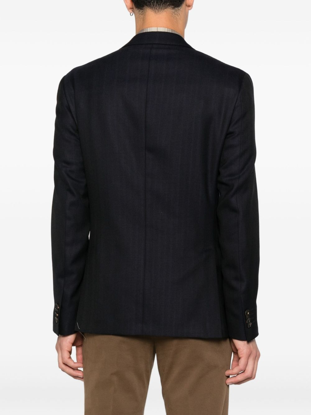 pinstripe double-breasted jacket - 4