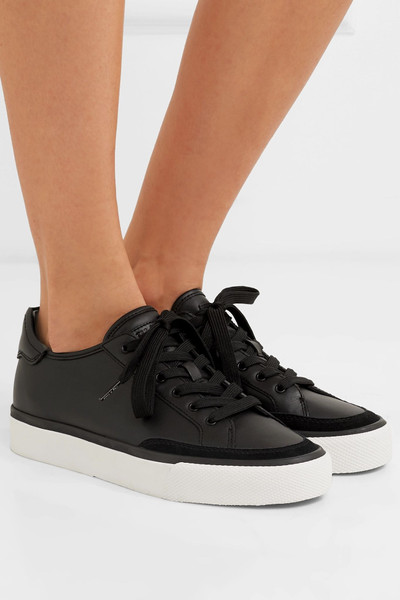 rag & bone Army suede-trimmed leather sneakers  outlook