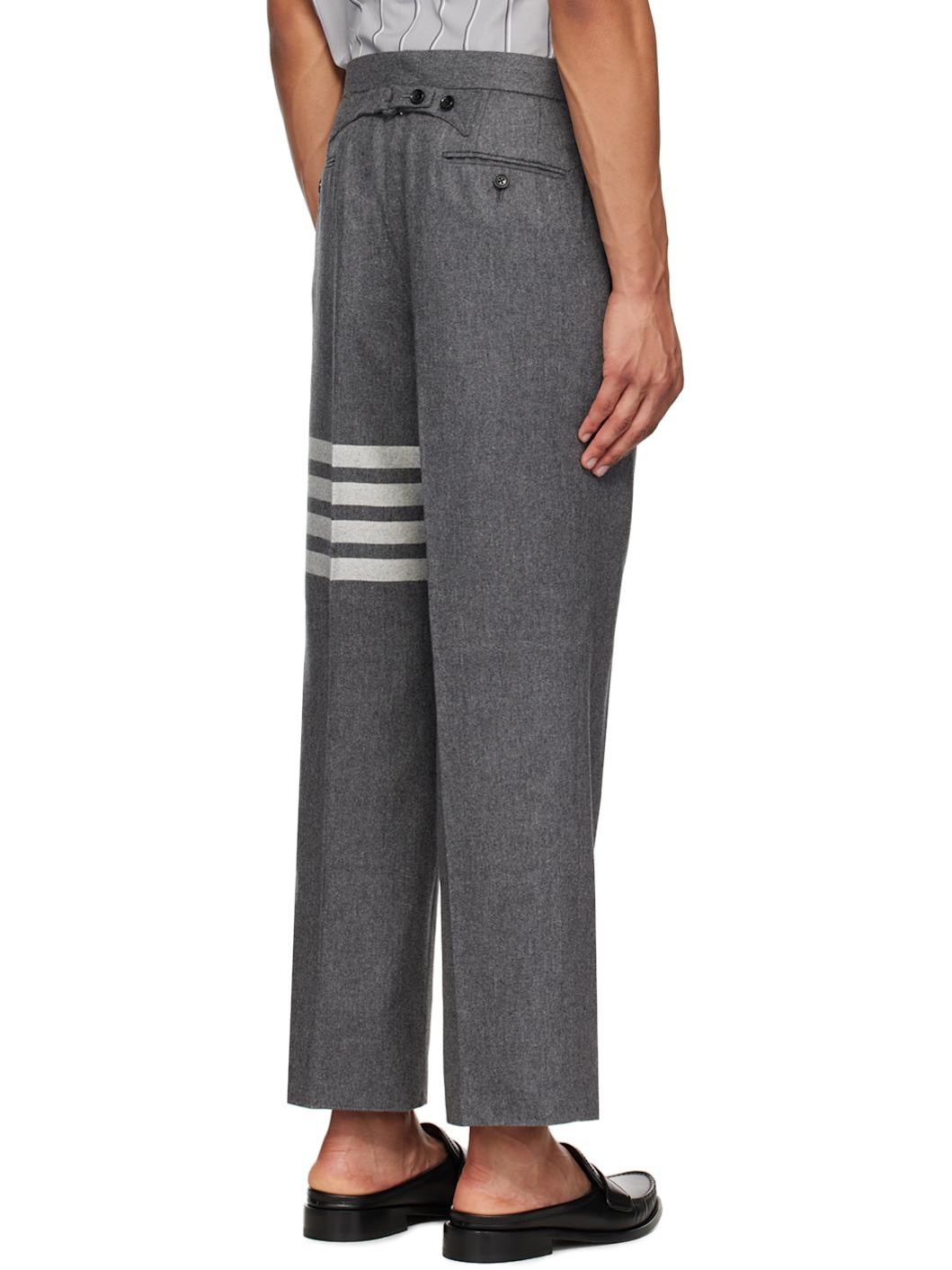Gray 4-Bar Trousers - 3