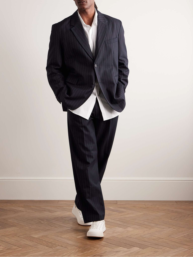 The Frankie Shop Beo Oversized Pinstriped Twill Suit Jacket outlook