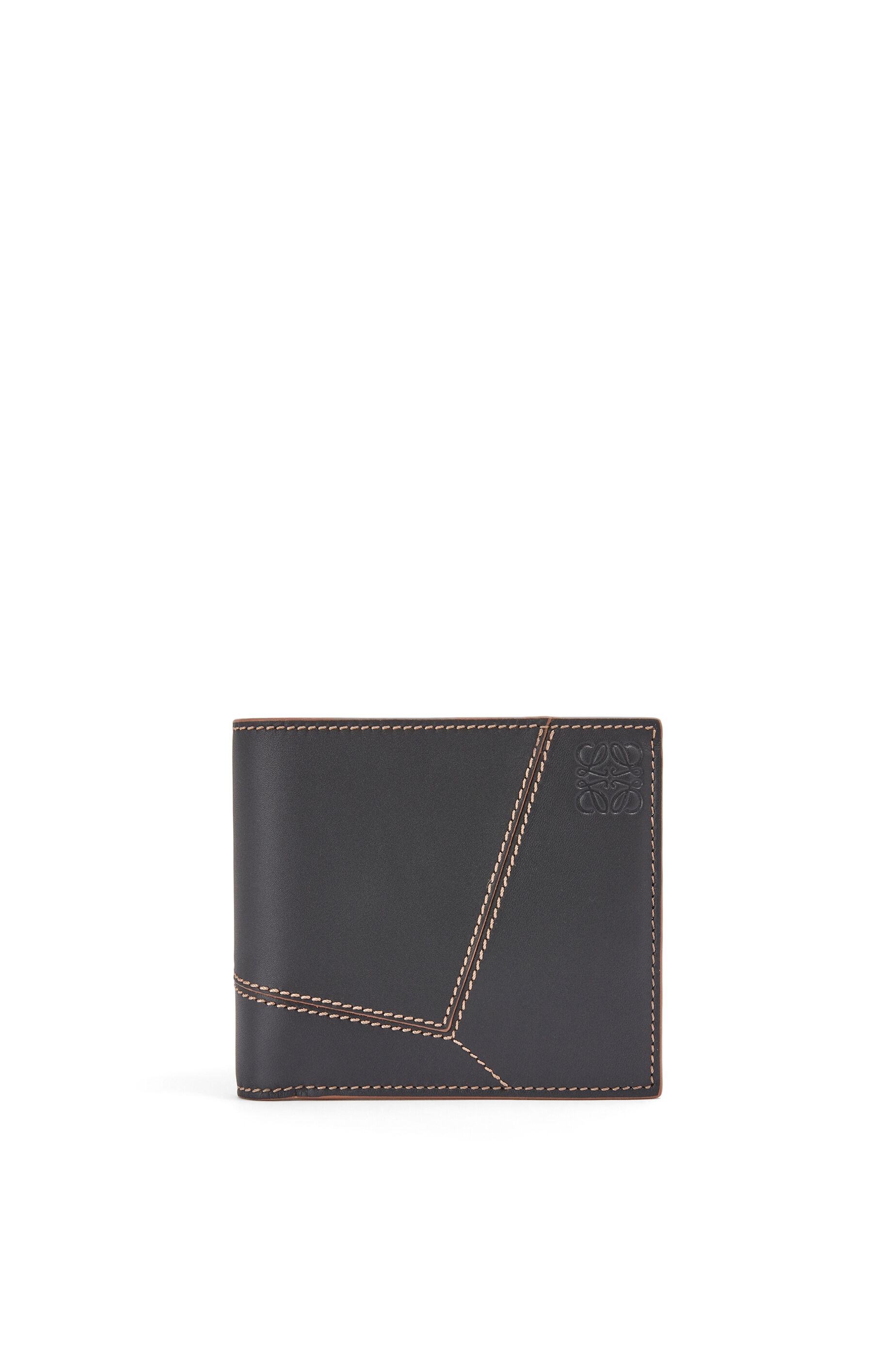 Puzzle stitches bifold coin wallet in smooth calfskin - 1