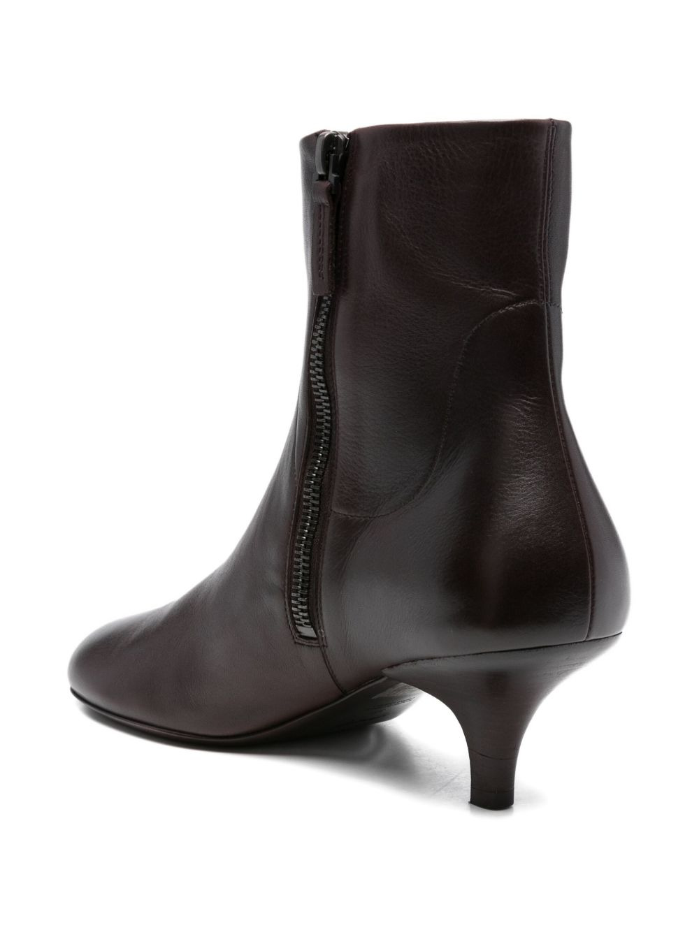 kitten-heel leather ankle boots - 3
