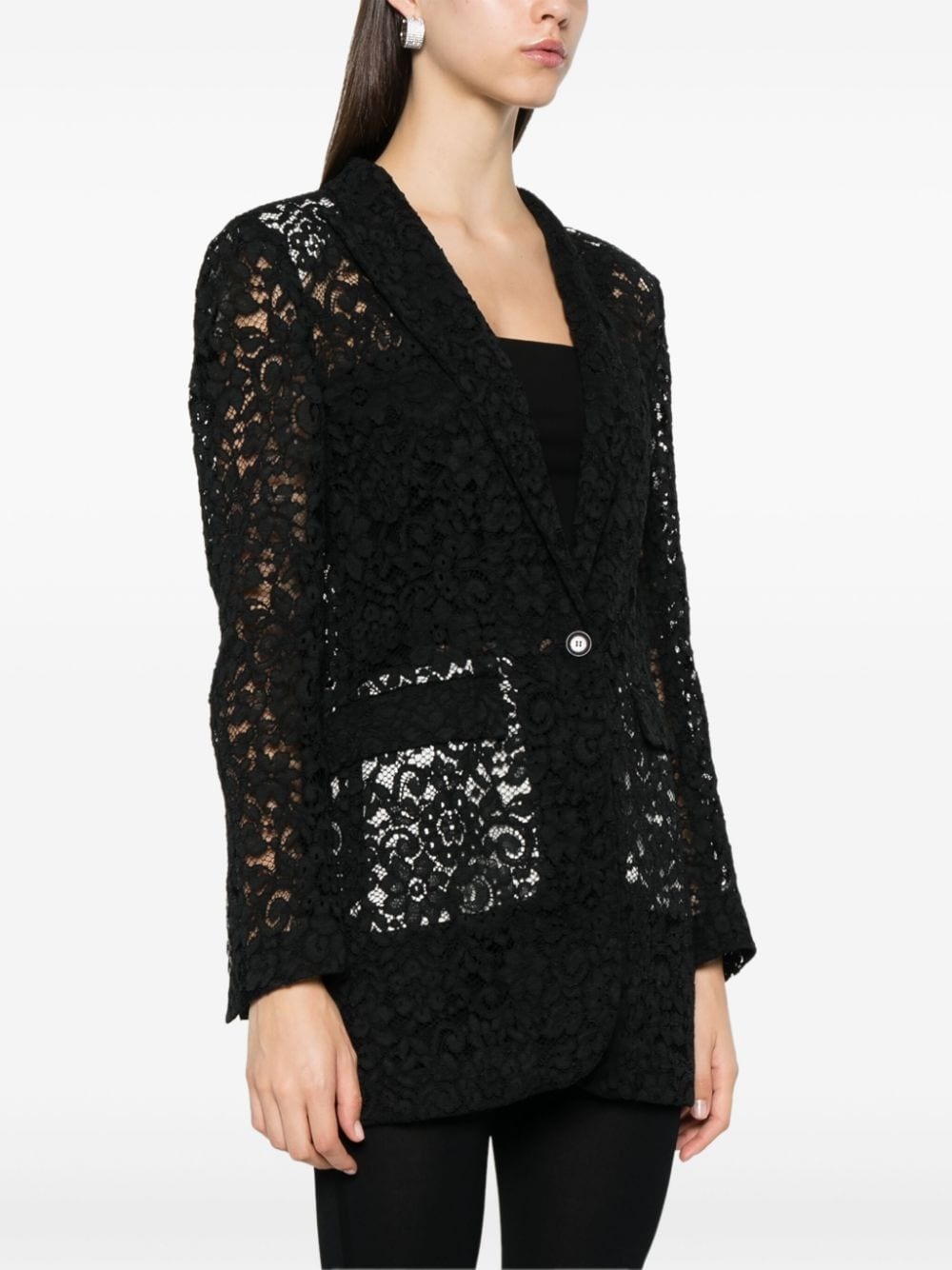 corded-lace blazer - 3