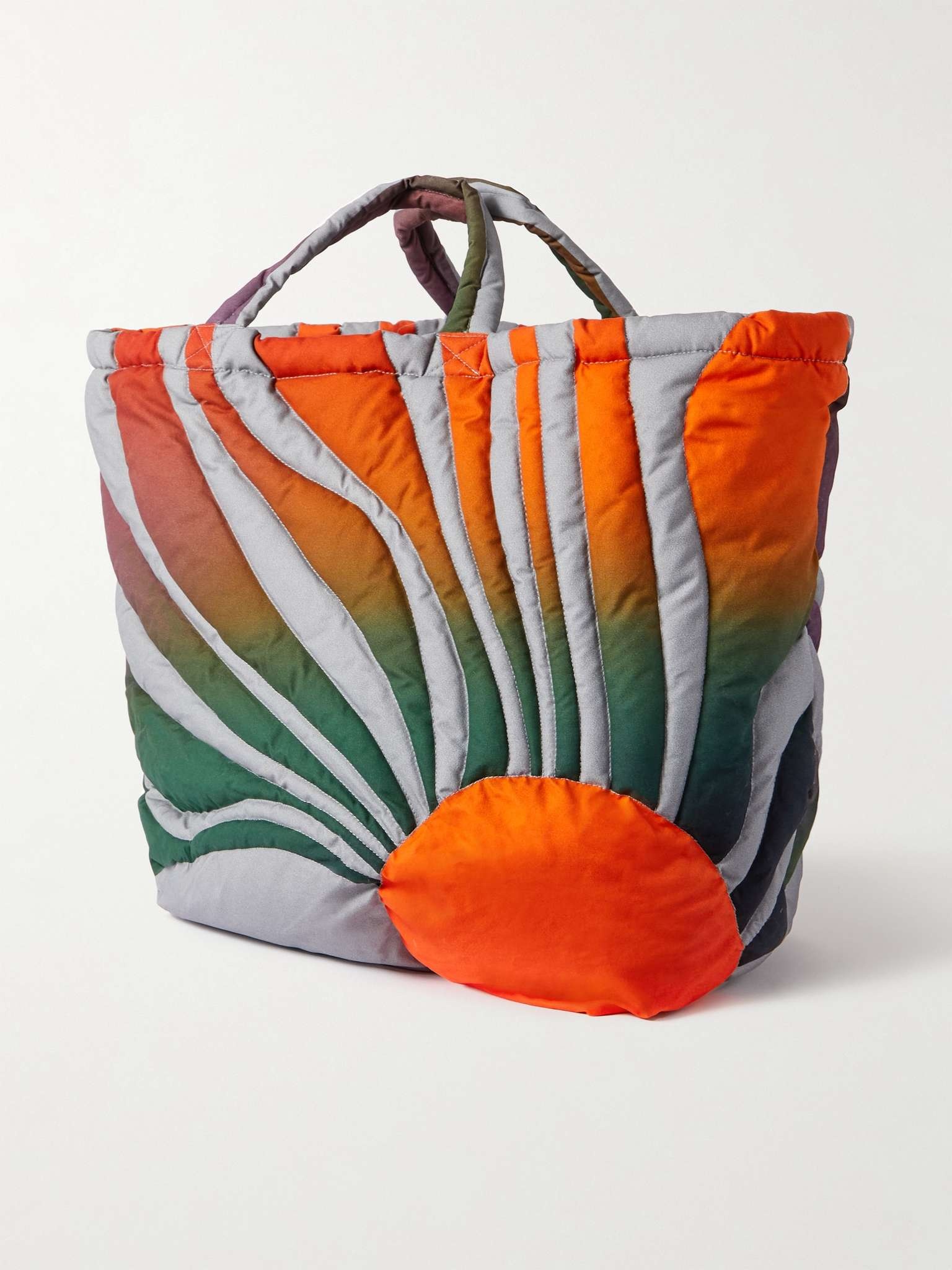 Padded Quilted Cotton Down Tote Bag - 4