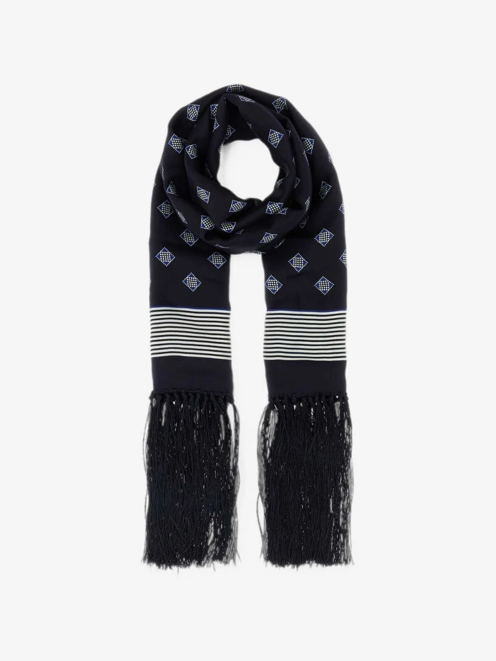 Foyer Diamond fringed scarf - 1