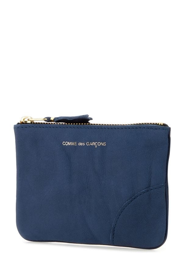 Blue leather pouch - 2