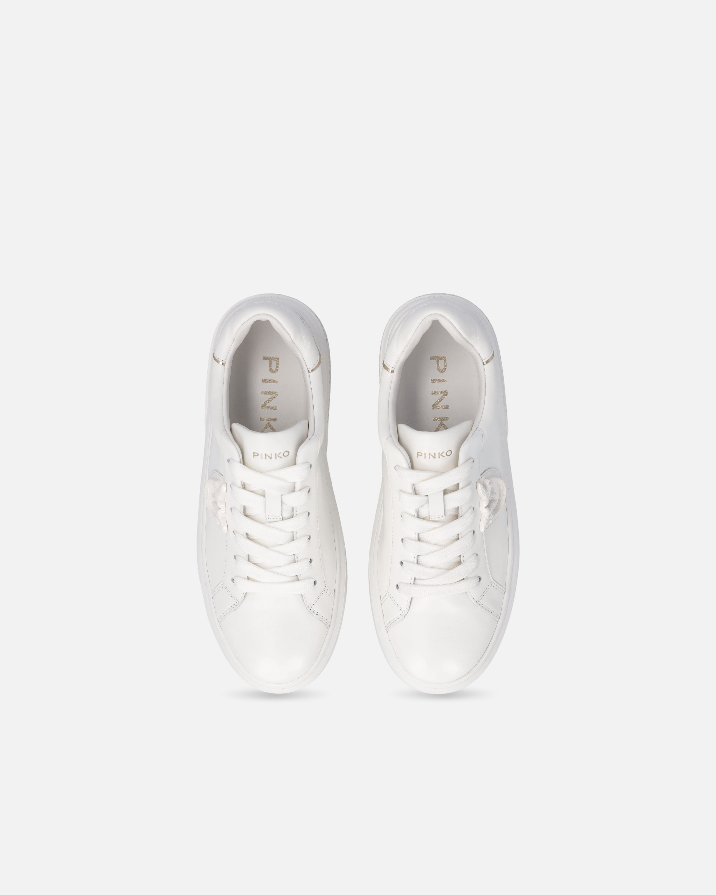 LEATHER TENNIS SHOES WITH PLATFORM SOLE - 9