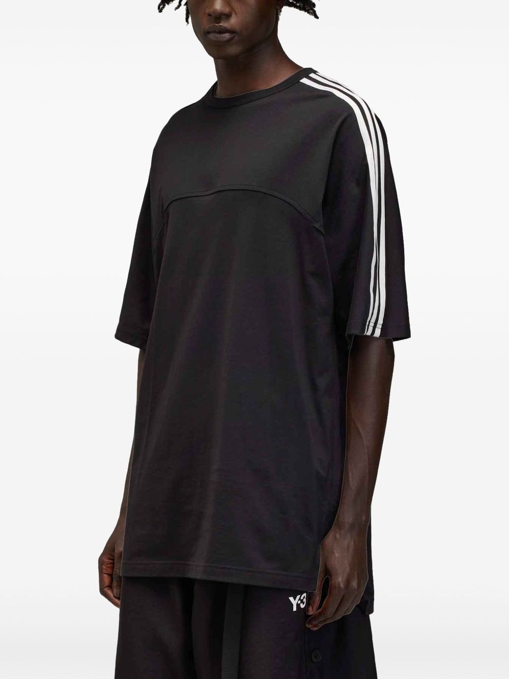 x Y-3 striped cotton t-shirt - 3