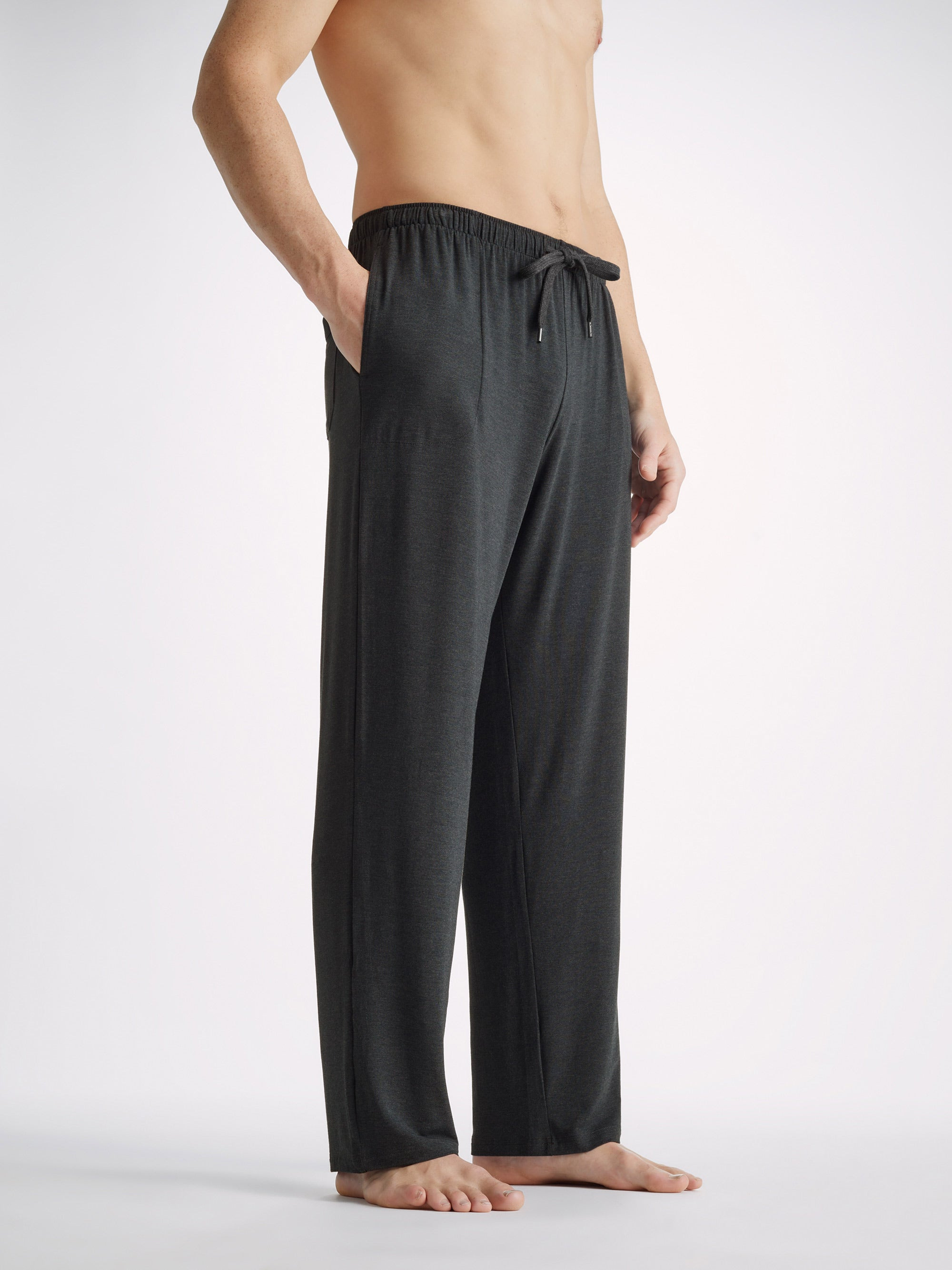 Men's Lounge Trousers Marlowe Micro Modal Stretch Anthracite - 8