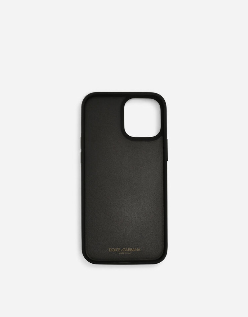 Dolce & Gabbana Dauphine calfskin iPhone 12 Pro cover with plate outlook