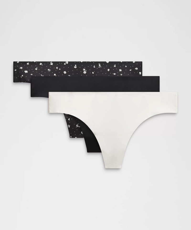 InvisiWear Mid-Rise Thong Underwear *3 Pack 1