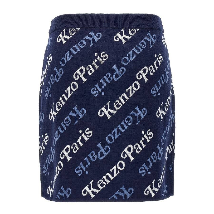 Kenzo Intarsia-Knit Logo Skirt - 2