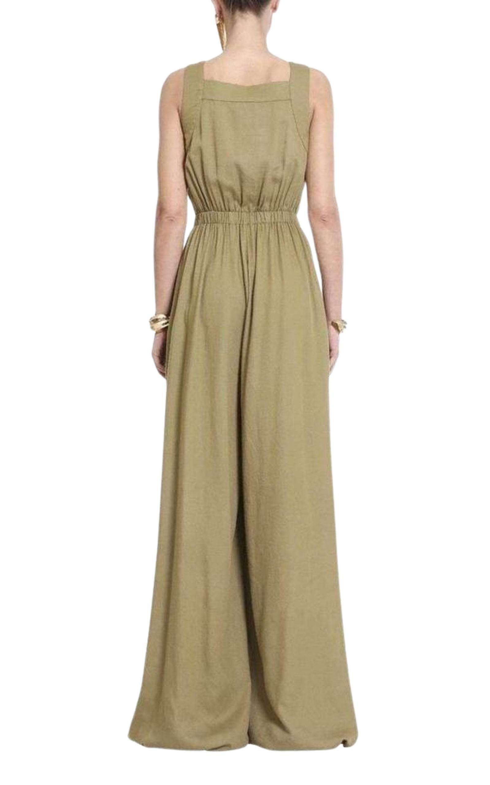 Light khaki Military Jumpsuit - 4