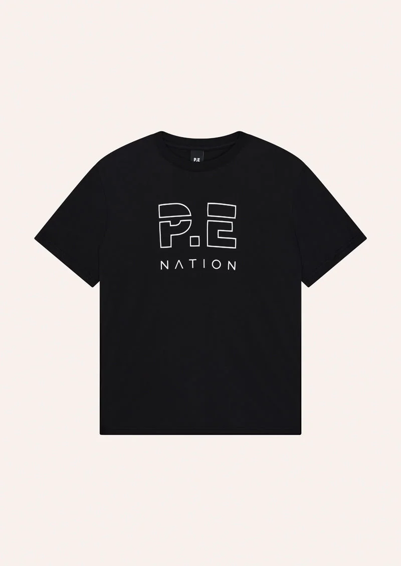 HEADS UP TEE IN BLACK & OPTIC WHITE - 1