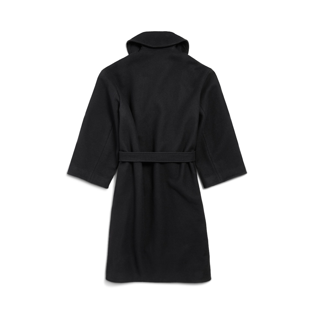 Women's High Collar Coat in Black - 2