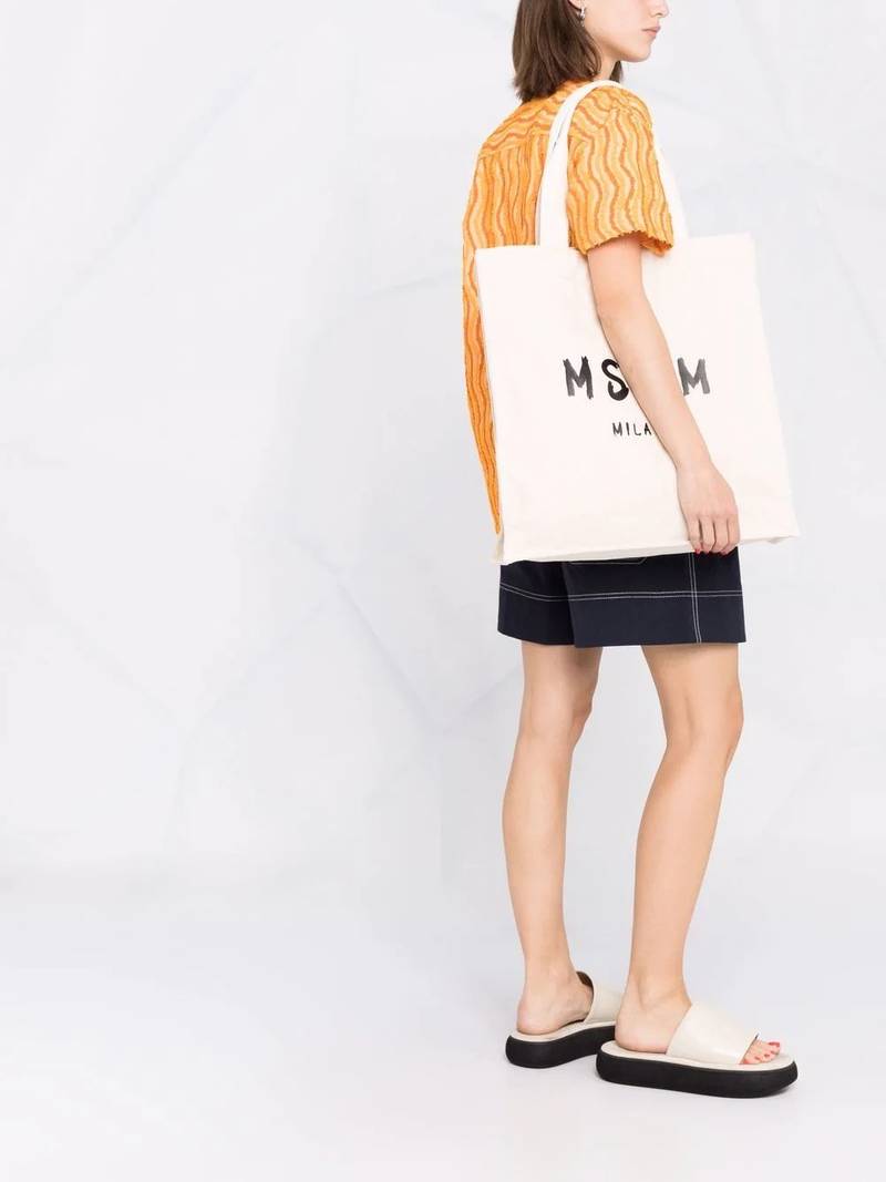 MSGM logo-print tote bag outlook