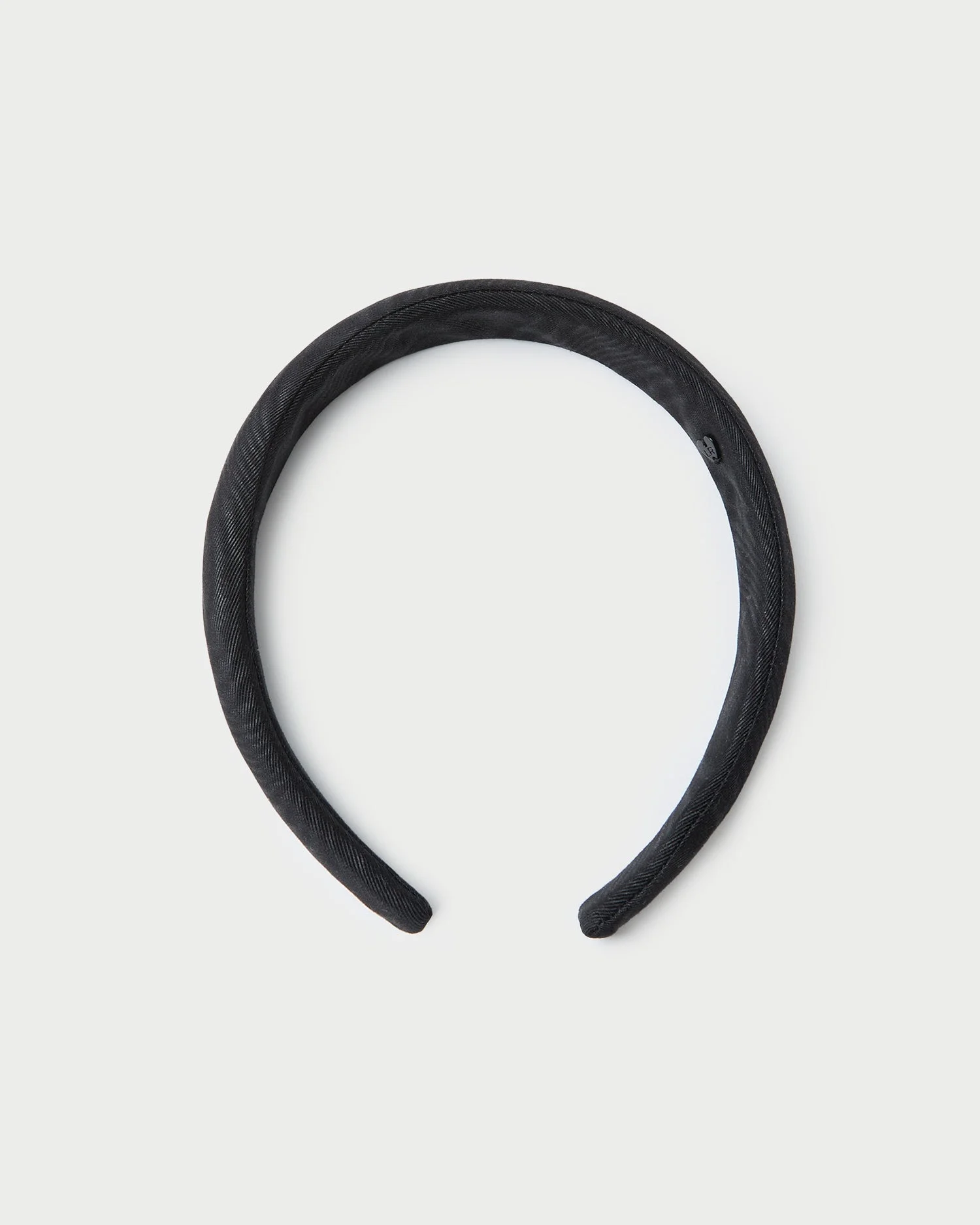 Marina Black Moiré Puffy Headband - 1
