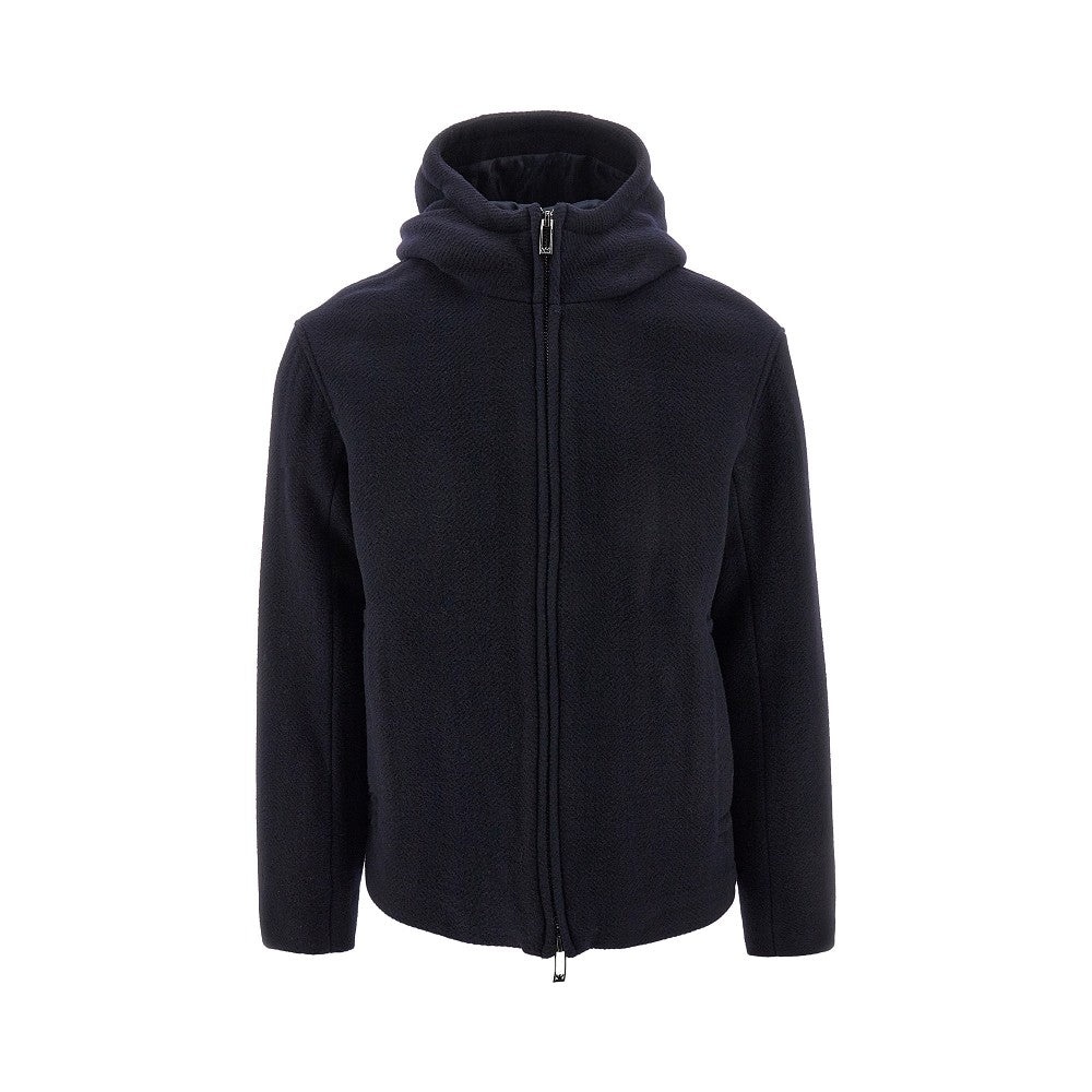 WOOL FULL-ZIP BLOUSON JACKET - 1