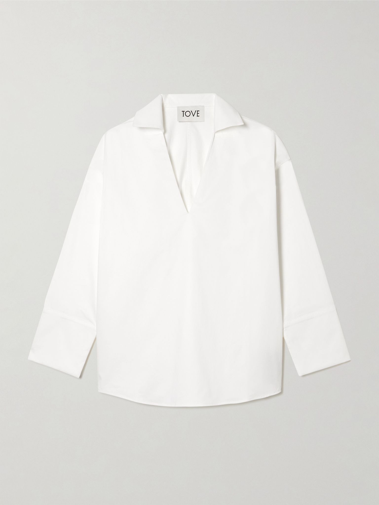 Luisa cotton-blend poplin shirt White - 1