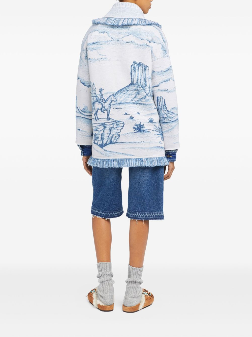 Silent Rider fringed cardigan - 4