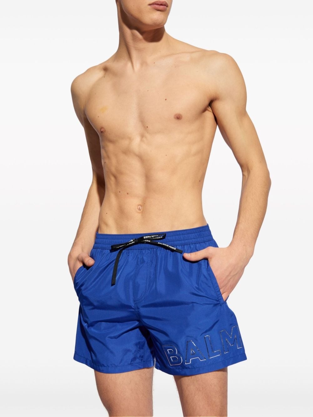 logo-print swim shorts - 2