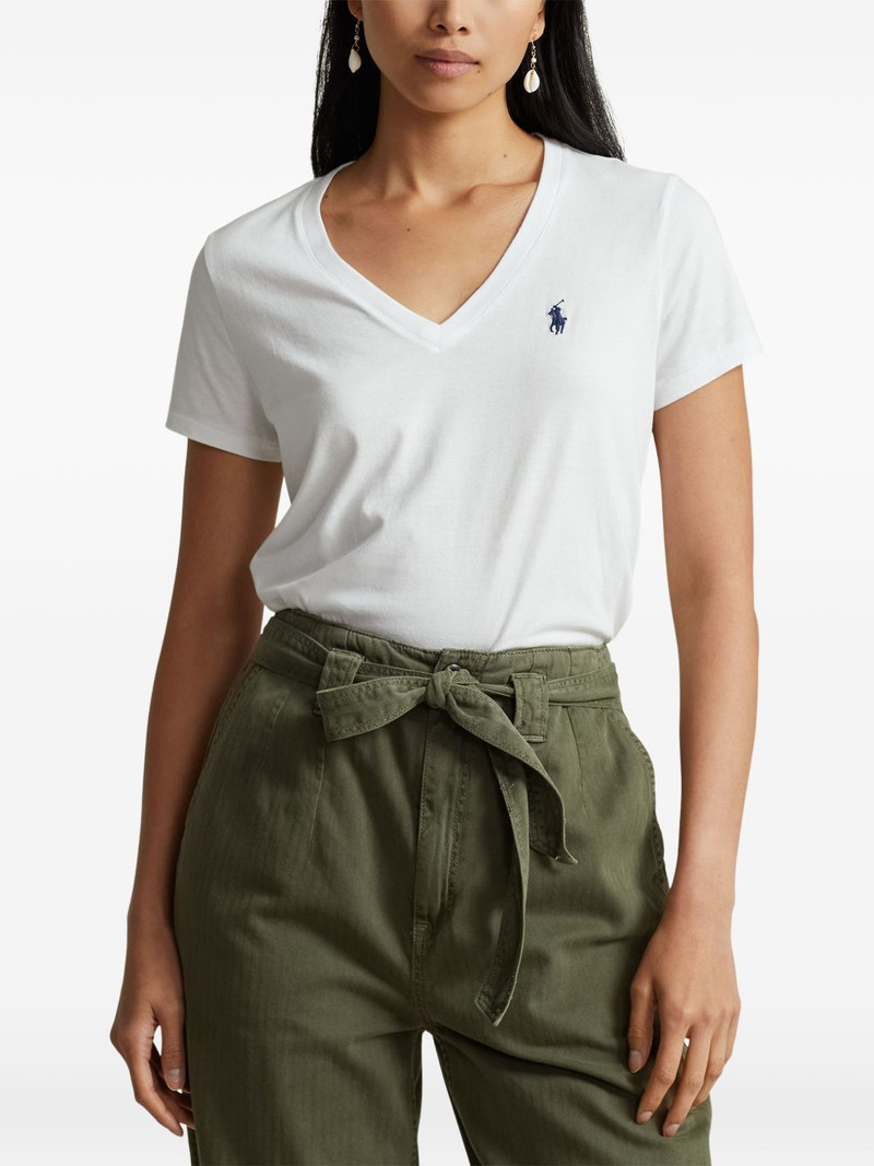 V-neck logo-embroidered T-shirt 3