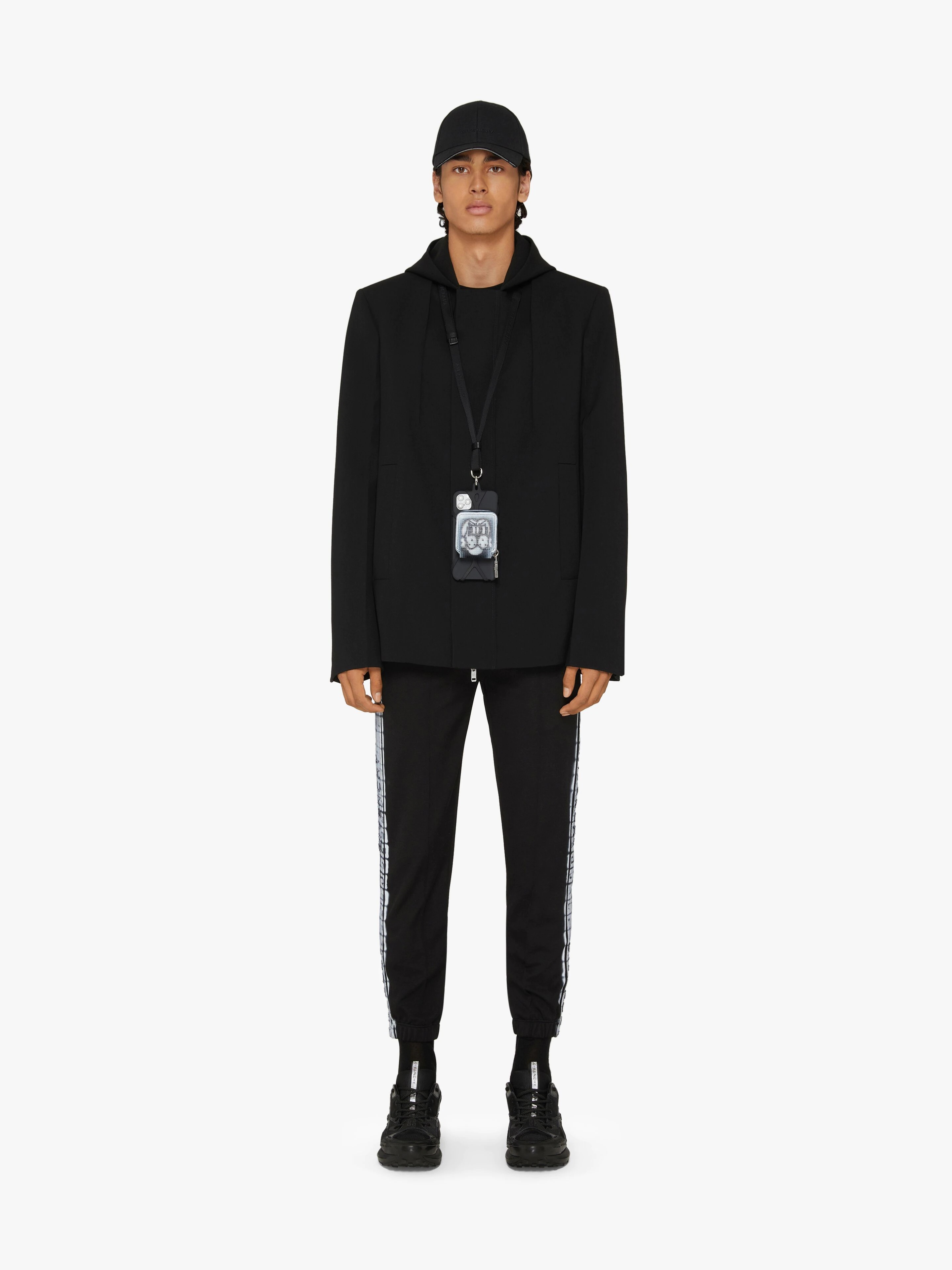SLIM FIT JOGGER PANTS WITH TAG EFFECT 4G WEBBING - 2