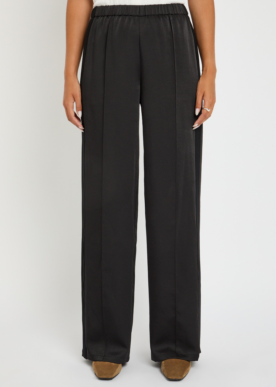 Vince Pintucked Satin-crepe Trousers - 2