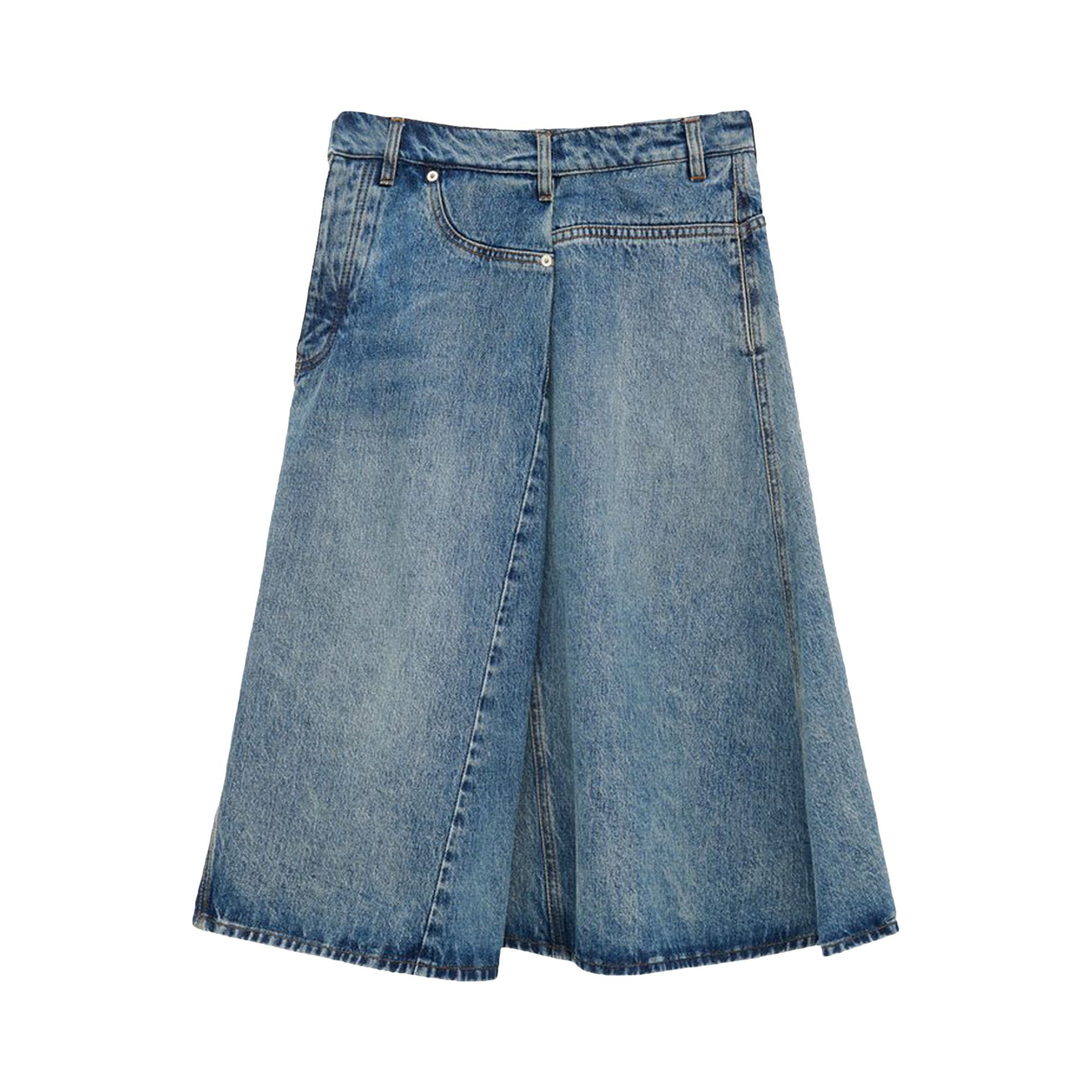 Loewe Deconstructed Skirt 'Washed Denim' - 1