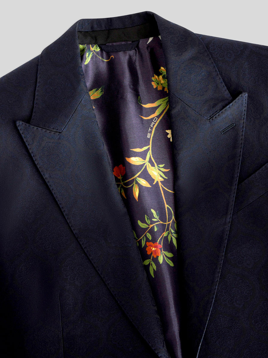 WOOL AND COTTON JACQUARD JACKET - 7