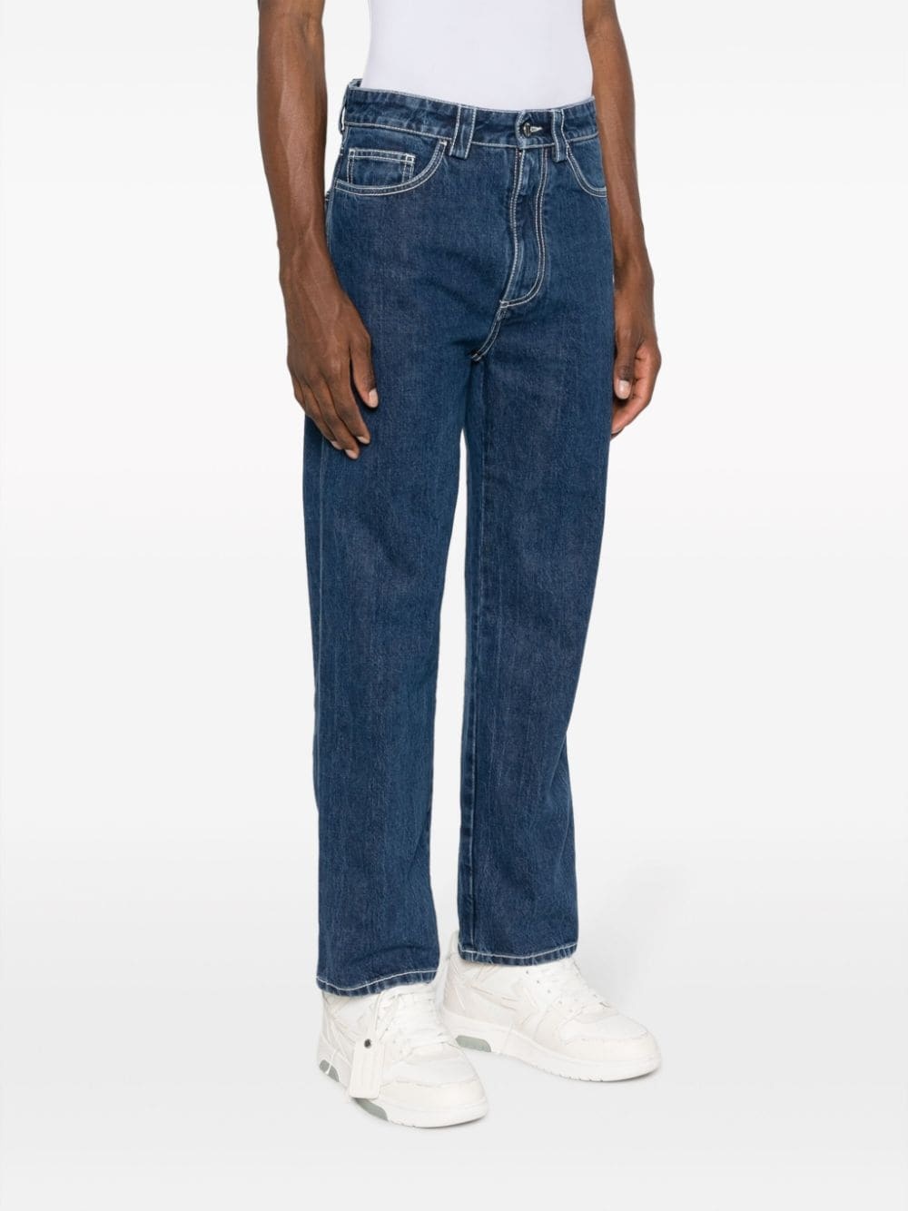 straight-leg cotton jeans - 4