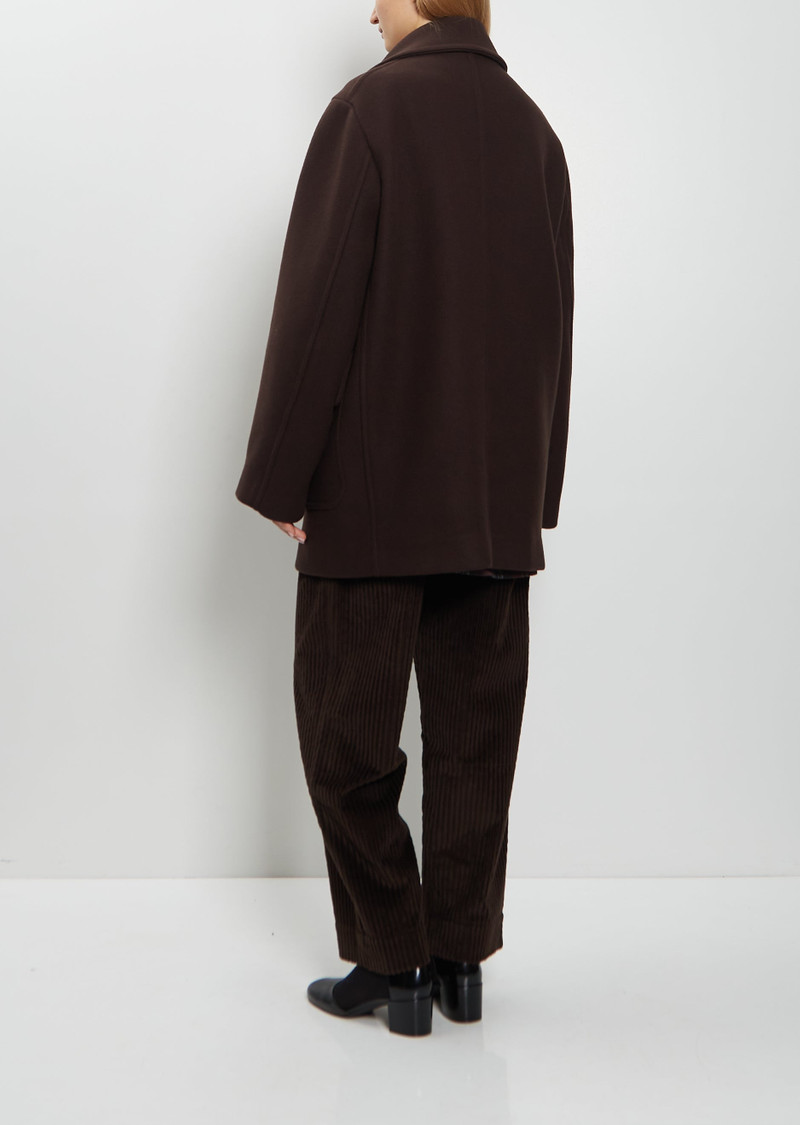 META CAMPANIA COLLECTIVE Serge Boiled Wool Peacoat outlook