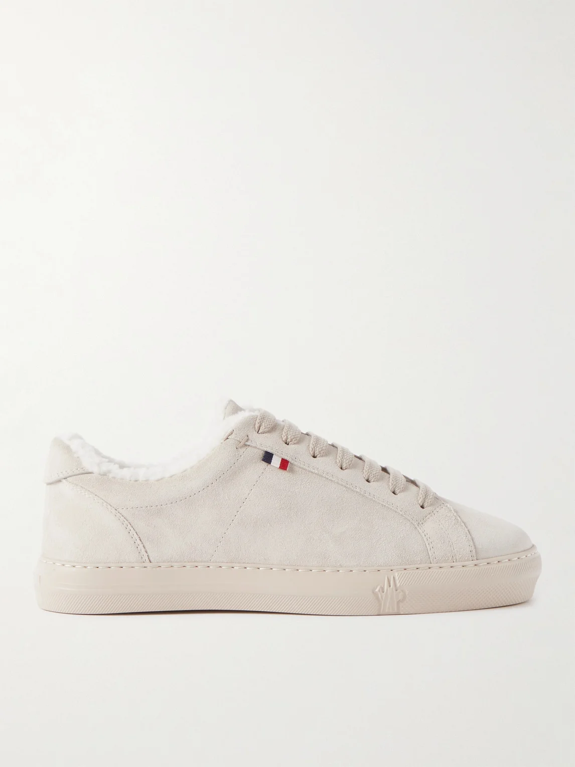 New Monaco Shearling-Lined Suede Sneakers - 1