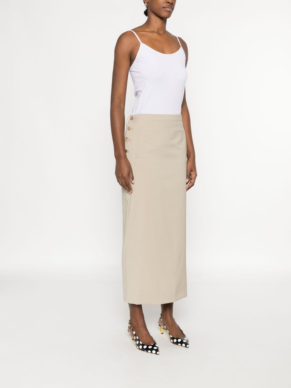 virgin-wool midi skirt - 3