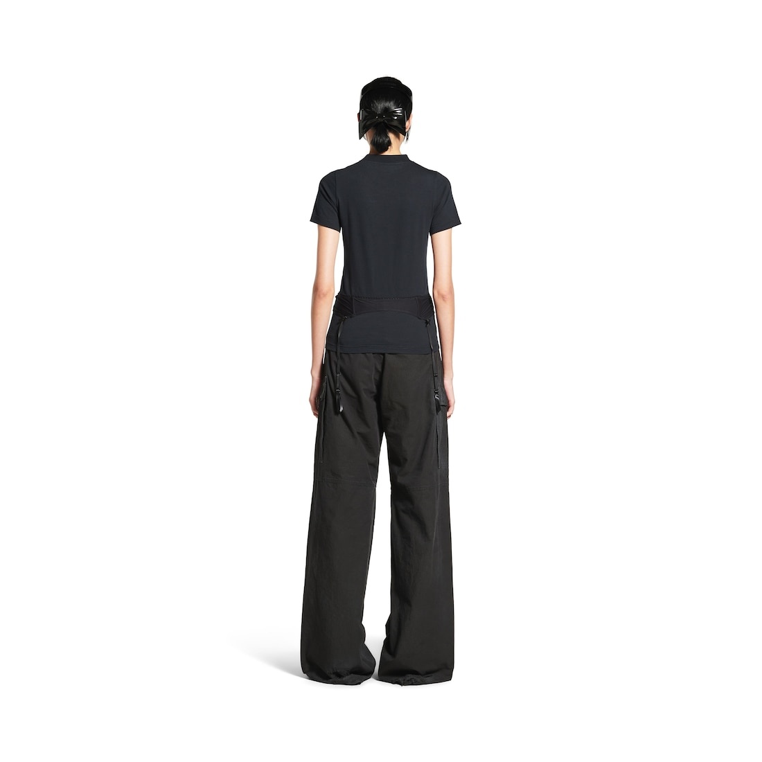Women's Lingerie T-shirt in Faded Black - 4