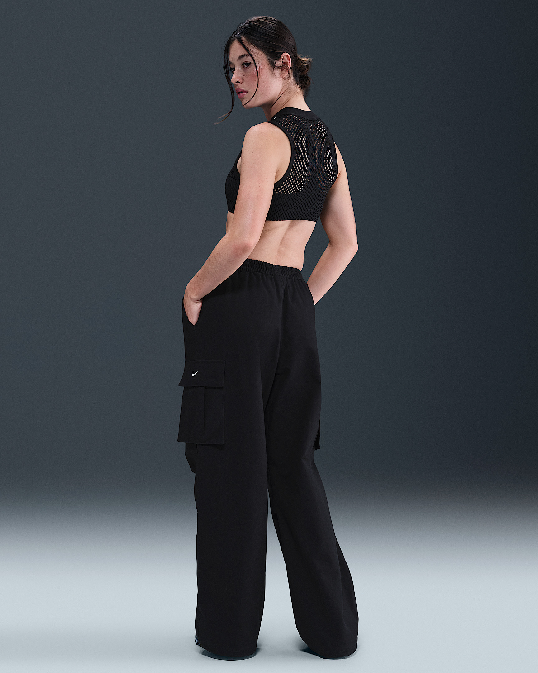 Nike Sportswear Women's Mid-Rise Oversized Woven Cargo Pants - 4