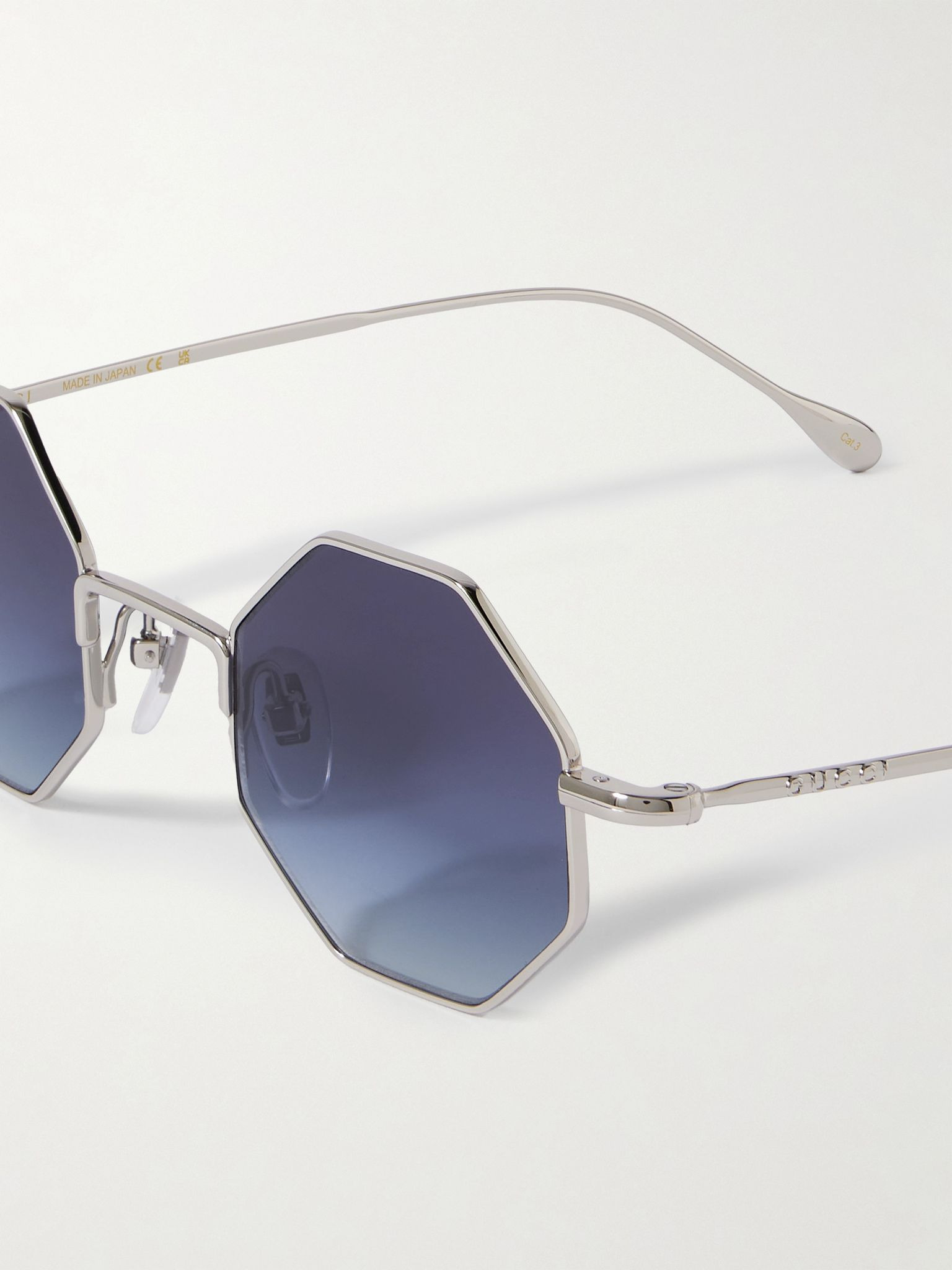 Octagon-Frame Silver-Tone Sunglasses Silver - 3