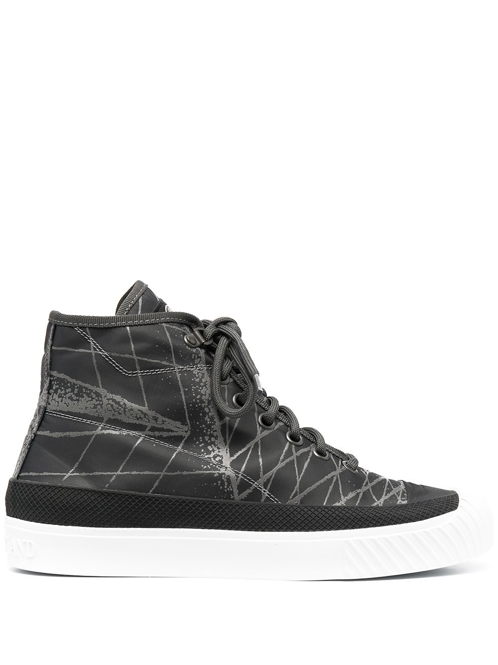 abstract-print high-top sneakers - 1